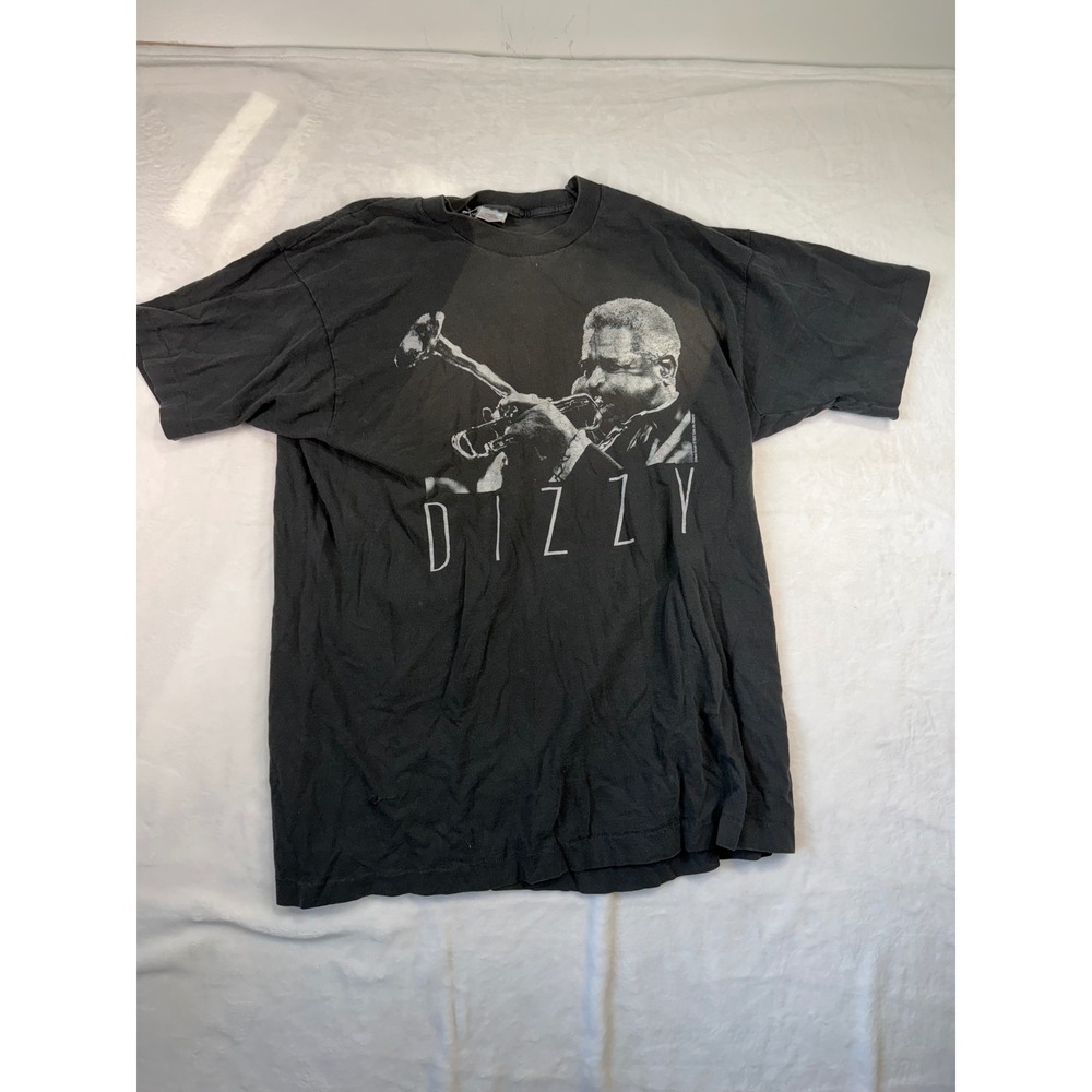 Fruit of the Loom Dizzy Gillespie T-Shirt XL Black Vintage 90s Jazz Mens